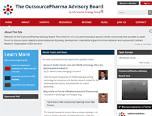Tablet Screenshot of outsourcepharma.com